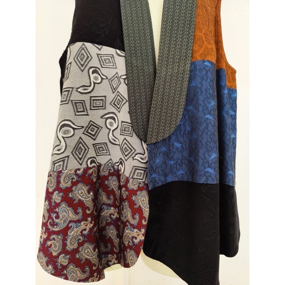 Vintage Judy Knapp California 1990's Loose Vest Boho Victorian Steampunk Large - Picture 3 of 7